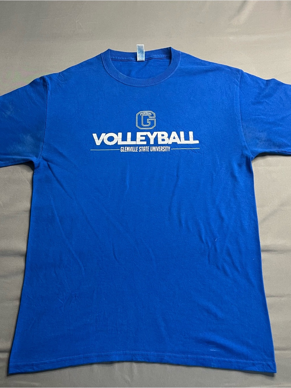 Jerzees Royal Blue Volleyball Tee with White Logo